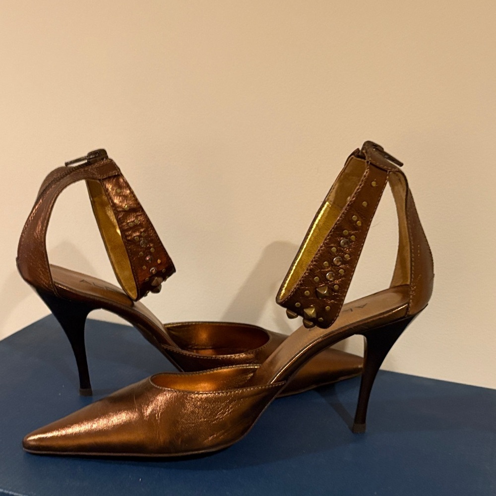 Aldo Metallic Brown Heels